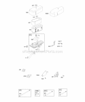 Air Cleaner Fuel Muffler Diagram and Parts List for 313707-0162-E5  Briggs and Stratton Engine